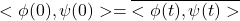 <\phi(0),\psi(0)>=\overline{<\phi(t),\psi(t)>}