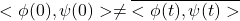 <\phi(0),\psi(0)>\ne\overline{<\phi(t),\psi(t)>}